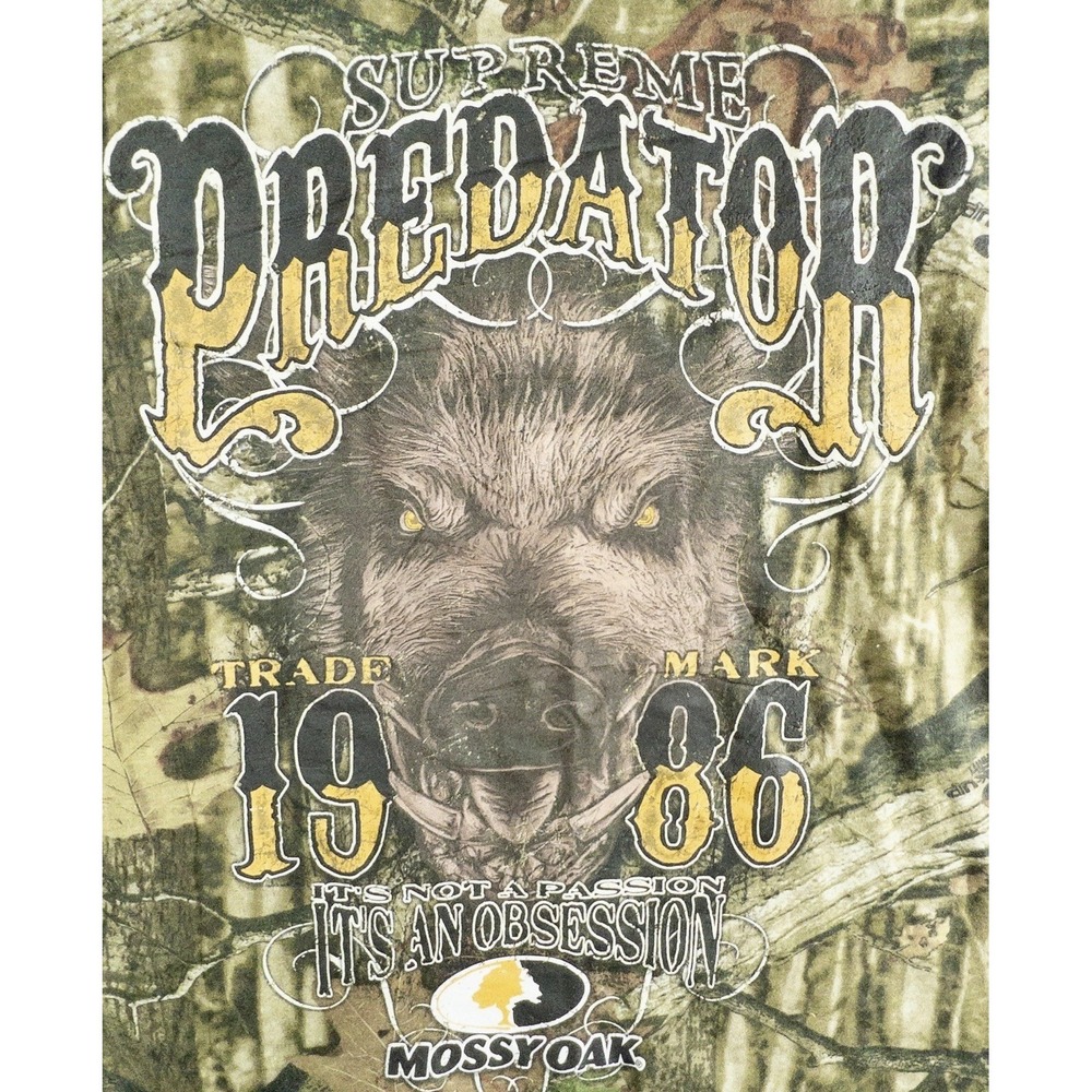 Paramount Outdoors Mossy Oak Breakup Boar Hunting‎ Predator T-Shirt Mens Medium
